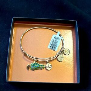 Gold Alex and Ani ChristmasVacation bracelet